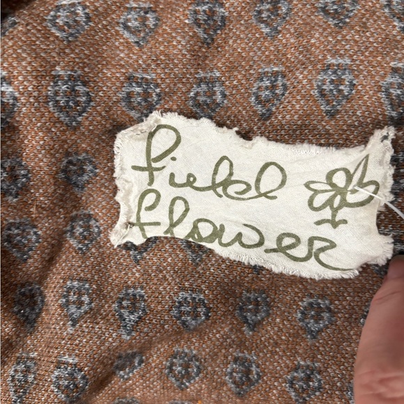 Anthropologie Field Flower boho long Cardigan sweater size M - Picture 5 of 9